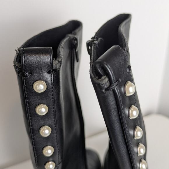 Zara Kids girls knee high black faux leather riding boots size 35 - Picture 12 of 13